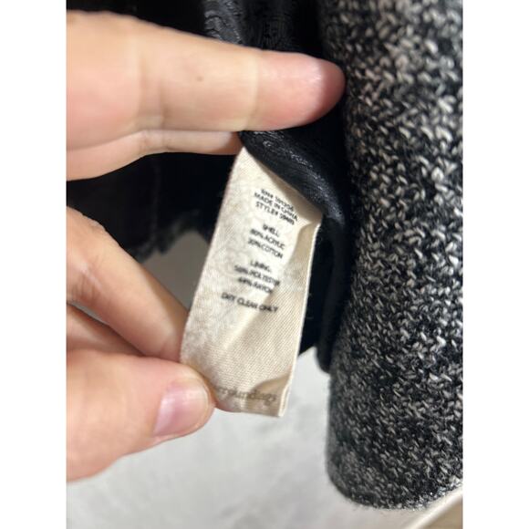 Soft Surroundings Blazer 2x Gray Tweed Paisley Lined Unstructured Long Pockets - Picture 7 of 11